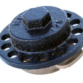 178DT-0300 AC | Cap & Adaptor for 2" Drop Tube-Brass Body Iron Cap (2")....