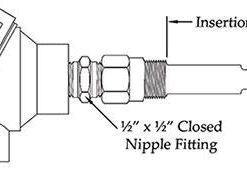 552390103 | RTD PROBE W/ WELL ASSY; 2-1/2" INSERT LENGTH