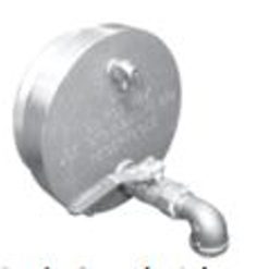 1004WC-0400 | 4" WEATHER CAP ADAPTER, 1004, HANDLE AND CHAIN, ALUM..