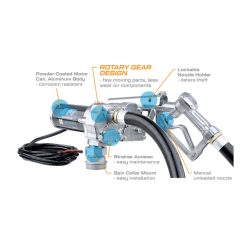 110300-1 | PUMP, FUEL 12V 18GPM, MANUAL 3/4", SPIN COLLAR