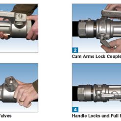 1612AN-0300 | 3" NPT KAMVALOCK ADAPTOR, VITON, ALUM