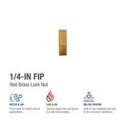 1VFN5 | LOCKNUT - RED BRASS (1/4")..