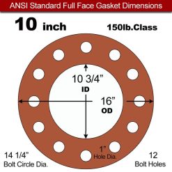 25113-040 | GASKET 10 RED RUBBER 1/....