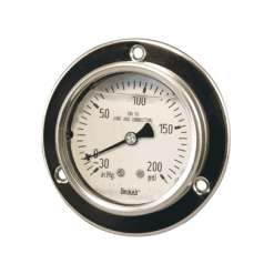 25-510-160-SPMC-SG | 2-1/2" SS 0-160 GAUGE; PANEL MOUNT; CENTER BACK MOUNT; 1/4" CONNECTION; LIQUID FILLED; GLASS FACE