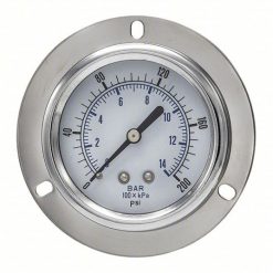40-310-300-CFF | 4" NOSHOK GAUGE; 0-300;  ¼ NPT FRONT FLANGE LOWER BACK CONNECTION