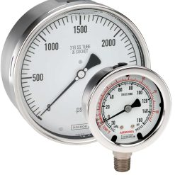 40-510-30/160-SSFF | NOSHOK 4" LIQUID FILLED SS GAUGE..30/160 BACK CONNECTION, FRONT FLANGE MOUNT