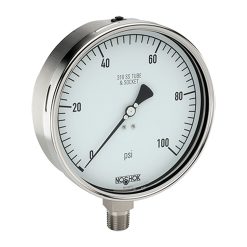 40-510-30X60-SSFF | 4" NOSHOK -30 TO 60 PSI; 1/2" NPT, BOTTOM MOUNT