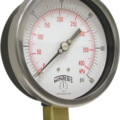 45-640-1500-PSI | 4-1/2" GAUGE, BRASS, DRY, BOTTOM CONNECTION, 0 - 1500 PSI; PSI SINGLE SCALE