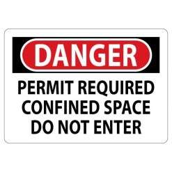 465M88 | CONFINED SPACE DECAL - VINYL (7"X10")