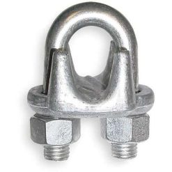 4DV34 | Wire Rope Clip: U-Bolt, Forged Steel, For 3/16 in Wire Rope Dia., 2 Clips