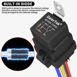 Alternative view of 5ZMU4 | Automotive Relay, 12V DC Coil Volts, 40A @ 12V DC Contact Rating - Relay