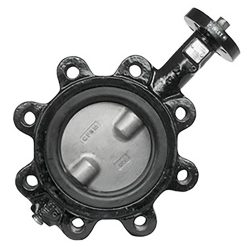 600-03DSBB | 3" BUTTERFLY VALVE; EPOXY COATED, DI BODY, SS DISC, BUNA SEAT, LEFER OPERATOR - JOMAR