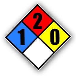 BV3NFPA | 20 inch NFPA Diamond 1-2-0 Vinyl Label