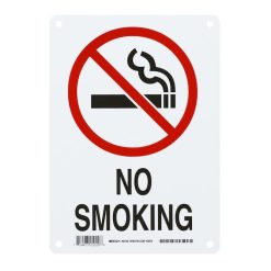 BV3NS36 | “NO SMOKING” Decal 36"L (6" Red Letters on White Background)