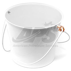 GTP1748C | WHITE EPOXY POWDER COATED BUCKET, 2-1/4 GAL. W/GROUNDING CABLE