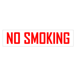 GTP21351 | NO SMOKING DECAL 3M - 6"x 26"