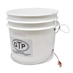 GTP2518-5 | 5 GALLON WHITE TEST BUCKET WITH BONDING DEVICE & CABLE