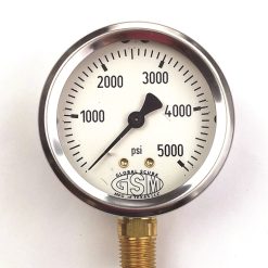 Alternative view of GTP-686D | 2" PRESSURE GAUGE, 0-300 PSI, Brass, stem connection ..