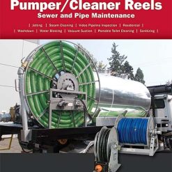 NSCR716-23-24-15.5G | HANNAY CABLE REEL-SPRING REWIND; ), 3 CONDUCTOR 45 AMP COLLECTOR ASSEMBLY, WITH 100’ OF 14/3 BLACK SOOW CABLE AND HS-3 INSTALLED, PAINT GRAPHITE..***SPECIFY ROLLER POSITION - SR, TR OR VR***