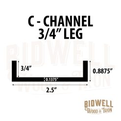 SCH350 | 3" STEEL C CHANNEL 48" LENGTH