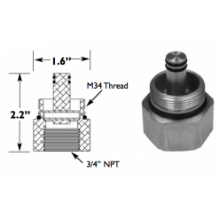 VAR75 | Converter, Vac-Assist to 3/4 NPT..