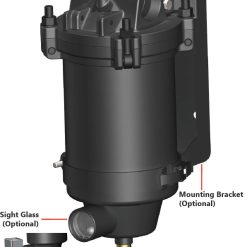 VF-22SB-PGWP | FACET VF-22SB SERIES HOUSING WITH DIRECT READING DIFFERENTIAL PRESSURE INDICATOR & 3/4" COUPLING FOR WATER PROBE / *** additional Electrical Bonding Kit PN 644964 is recommended for VF-21/VF-22 Housings ***