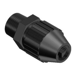 2DPE4 | CABLE CONNECTOR 1/2' STRAIGHT BLACK