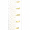 5YHY5 | 100 to 2000mL Glass Graduated Cylinder, Clear, Height: 515 mm / 20.3 in