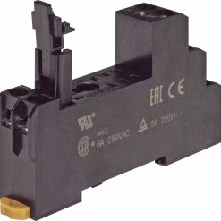 61LA30 | Relay Socket: J, 6A @ 250VAC, DPDT, Finger Safe, DIN Rail/Panel mounting