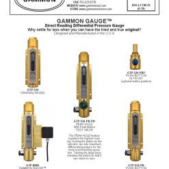 Alternative view of GTP534-PB-PH-30A | GAMMON GAUGE W/ PB LEFT & PEAK HOLD 0-30 PSI ALUMINUM