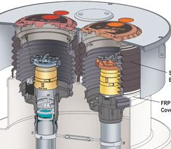 MPWS-36 | 36" FRP LID WITH WATER SHROUD BOOT & CLAMP..