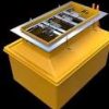 S45-1180-DF-HD | 450mm DIA. SOLID BASE DIRECT FILL SUMP WITH SECONDARY SPILL CONTAINER, 450mm DIA. BLACK FLAT SEALED HD COVER AND FRAME. INCLUDES PEC2-33 EARTH SEALKIT AND VITON ENTRY BOOTS.. - Image 3